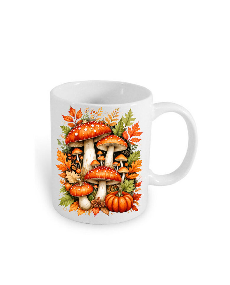 Mug with mushrooms, 330ml