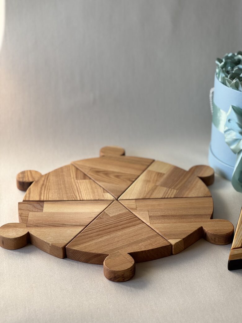 Ash Wood Pizza Organizer