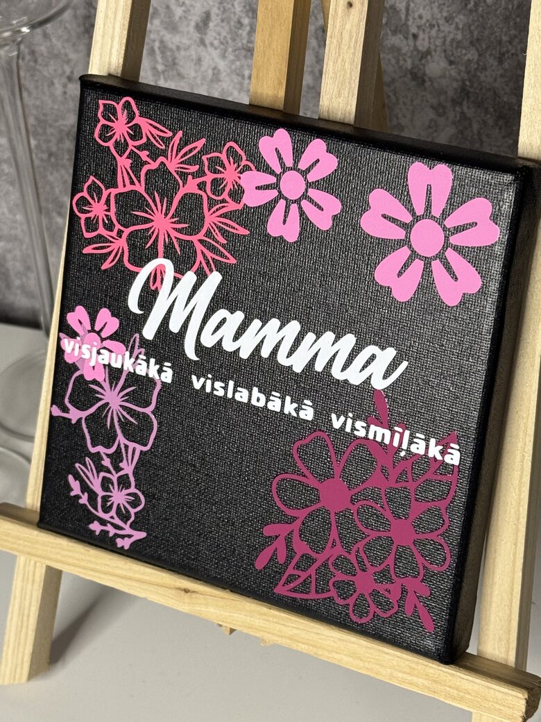 MELNA KANVA | MAMMA 15x15cm