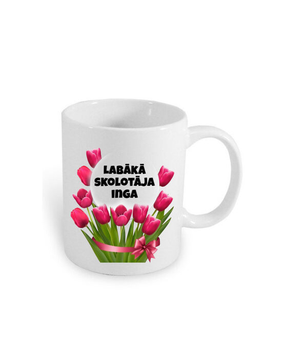 Krūze ar apdruku “Labākā skolotāja”, 330ml