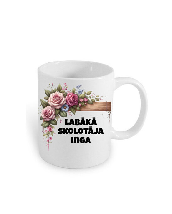 Krūze ar apdruku “Labākā skolotāja”, 330ml