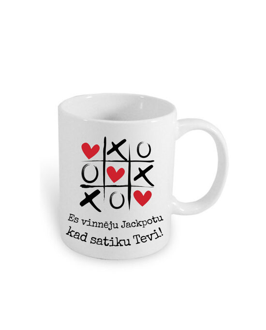 Valentīndienas krūze “Es vinnēju Jackpotu, kad satiku Tevi!” 330ml