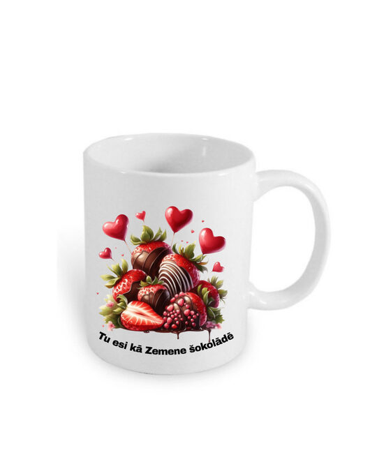 Valentīndienas krūze “Tu esi kā Zemene šokolādē” 330ml