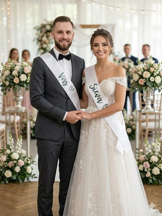 Shoulder sash for weddings, graduates, etc.