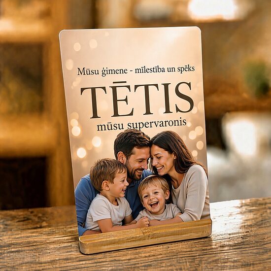 Dekors ar koka statīvu - Tētis