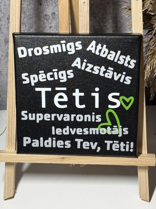 MELNA KANVA | TĒTIS 15x15cm