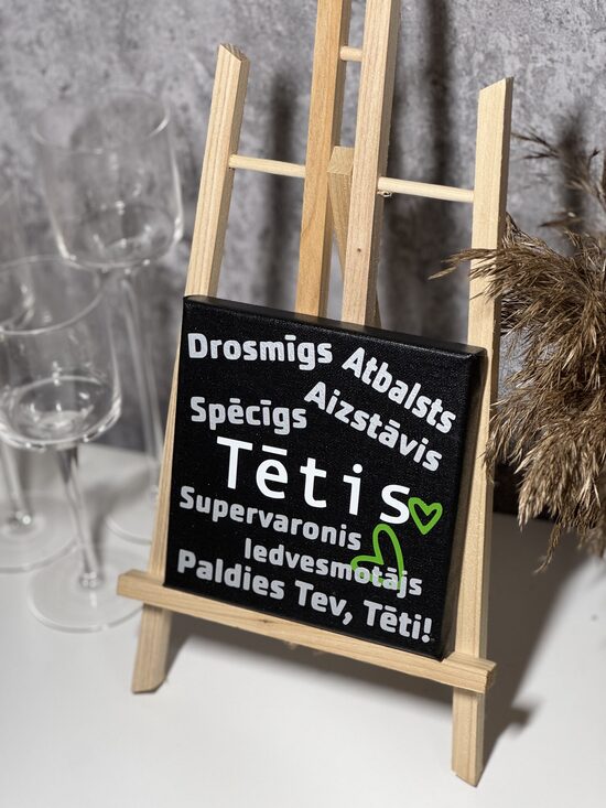 MELNA KANVA | TĒTIS 15x15cm