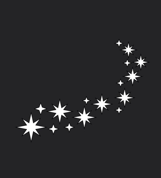 Dekoratīva uzlīme logam “Zvaigznes” – ziemas dekors