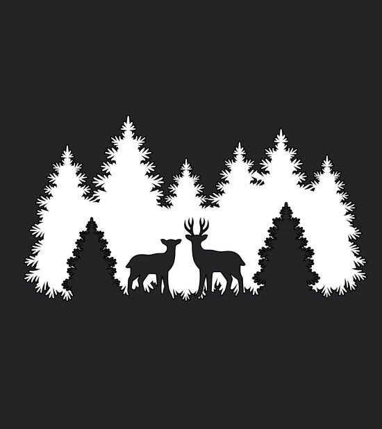 Dekoratīva uzlīme logam “Mežs” – ziemas dekors