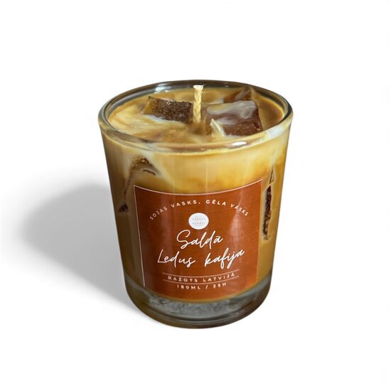 Svece stikla traukā - Kafijas ledussvece 180ml